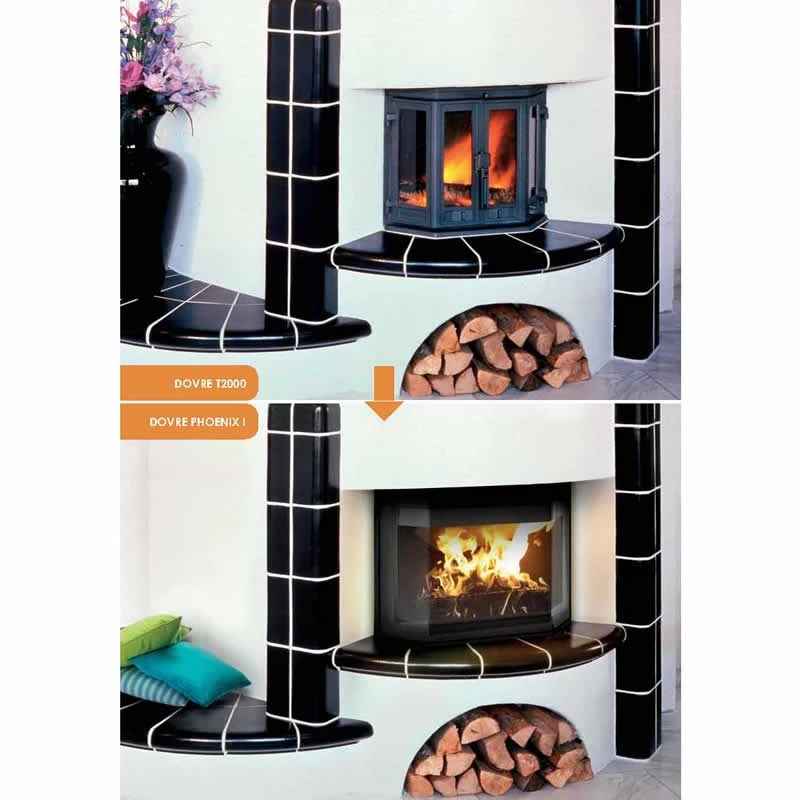 Dovre Kaminkassette Phoenix 2 Umrüstsatz Nachrüstsatz Für T2000S – Bild 3