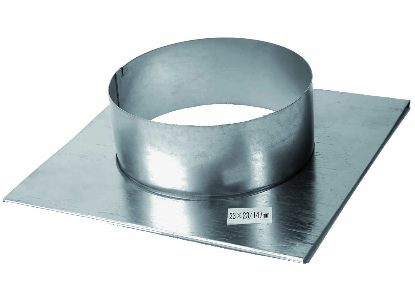 Stutzenblech Zu Luftgitter 20 X 20 Cm, Stutzen 150 Mm DU