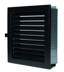 CB-tec Warmluftgitter Kamin Ofen Gitter Luftgitter Verstellbar 20 X 20 Cm, Schwarz Wg2020s