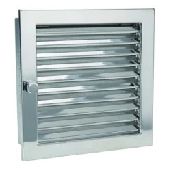 CB-tec Warmluftgitter Kamin Ofen Gitter Luftgitter Edelstahl Glänzend Exklusiv Verstellbar 25 X 15 Cm, Wg2515esg