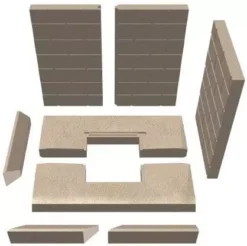 Ersatzteil Vermiculitesatz Mit Mauerwerksoptik Zu Schmid Kamineinsatz Ekko L/R 67(45)