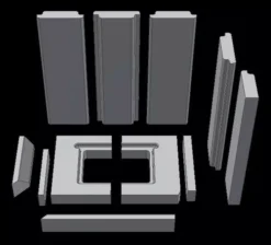 Ersatzteil Schamottesatz Premium Weiß Zu Schmid Kamineinsatz Ekko L 55(34)