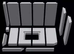 Ersatzteil Schamottesatz Premium Weiß Zu Schmid Kamineinsatz Ekko L 84(34)