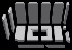 Ersatzteil Schamottesatz Premium Weiß Zu Schmid Kamineinsatz Ekko R 84(34)