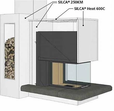 Kaminbauplatte Silcaheat 600C 1000 X 625 X 25 - Karton à 5 Stück – Bild 2