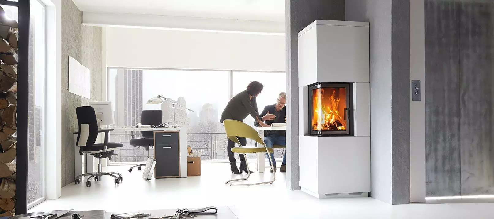 Schmid Kamineinsatz Ekko 34(34)57, Türhöhe 57 Cm, Schwenkbar – Bild 2