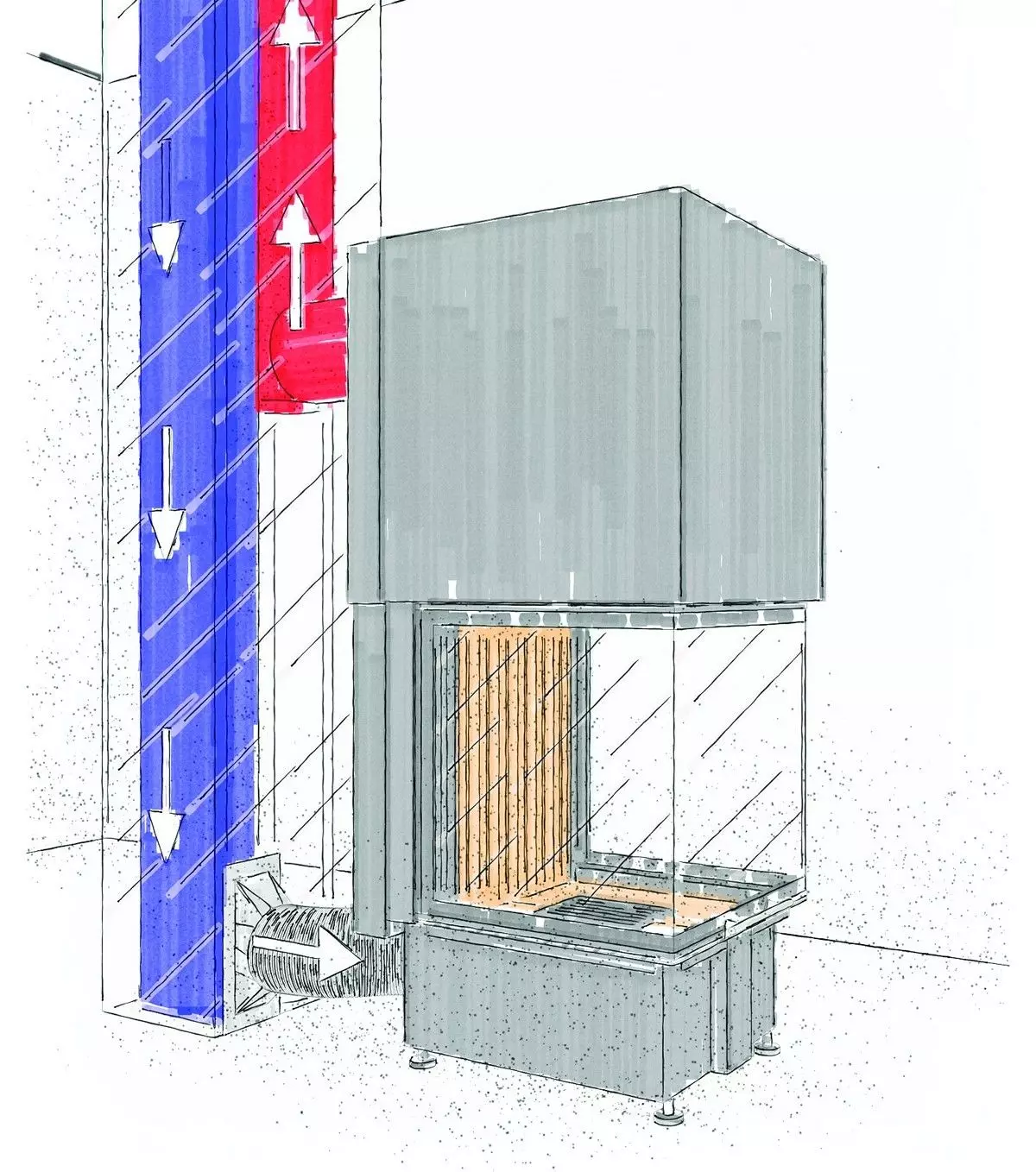 CB Schornstein Verbrennungsluftstutzen Für Den Separaten Schacht – Bild 2