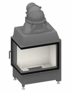 Schmid Kamineinsatz Ekko L 67(45)51 S Steglos, Türhöhe 51 Cm, Schwenkbar