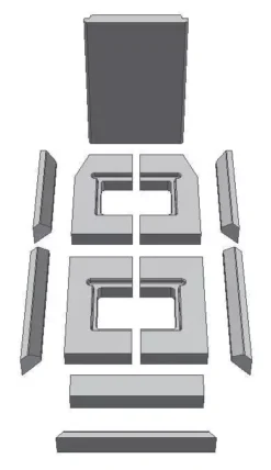 Ersatzteil Schamottesatz Premium Weiß Zu Schmid Kamineinsatz Ekko U 60(90)51