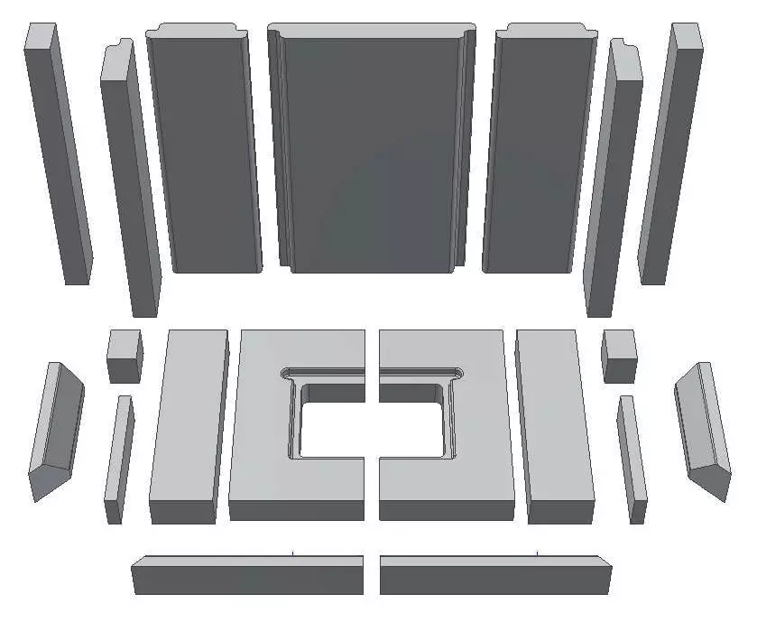 Ersatzteil Schamottesatz Premium Weiß Zu Schmid Kamineinsatz Ekko U 84(34)