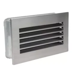 CB-tec Kaltluftgitter Kamin Ofen Luftgitter 45 X 23 Cm Schwarz, Blende Edelstahl Matt Modern, Kg4523mesm