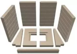 Ersatzteil Vermiculite-Satz Mauerwerksoptik Zu Schmid Kamineinsatz Lina 67