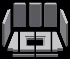 Ersatzteil Schamottesatz Premium Weiß Zu Schmid Kamineinsatz Lina 73