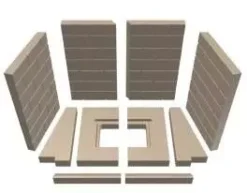 Ersatzteil Schamottesatzatz Mauerwerksoptik Zu Schmid Kamineinsatz Lina 73