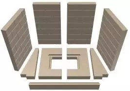 Ersatzteil Vermiculite-Satz Mauerwerksoptik Zu Schmid Kamineinsatz Lina 73