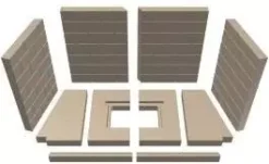 Ersatzteil Schamottesatz Mauerwerksoptik Zu Schmid Kamineinsatz Lina 87