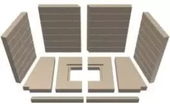 Ersatzteil Vermiculite-Satz Mauerwerksoptik Zu Schmid Kamineinsatz Lina 87