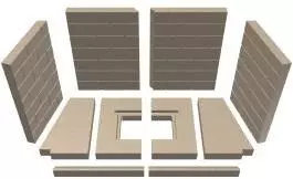 Ersatzteil Vermiculite-Satz Mauerwerksoptik Zu Schmid Kamineinsatz Lina 87