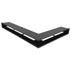 CB-tec Eckluftleiste Kamin Ofen Eck-Luftleiste 48 X 67 Cm Kurzer Schenkel Rechts Schwarz, Lle4867rs