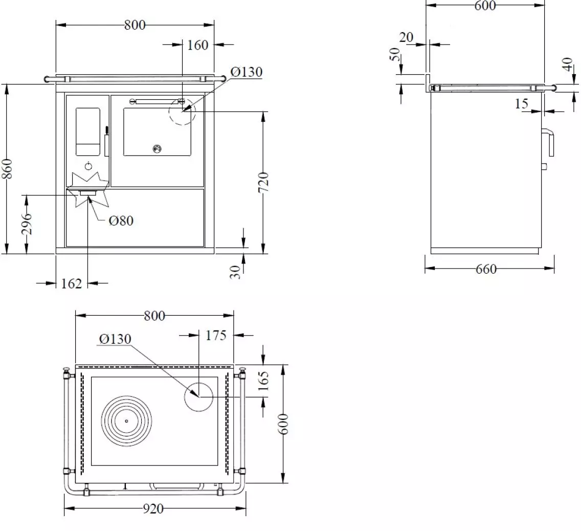 Wamsler Holzherd M 80 Weiß – Bild 2