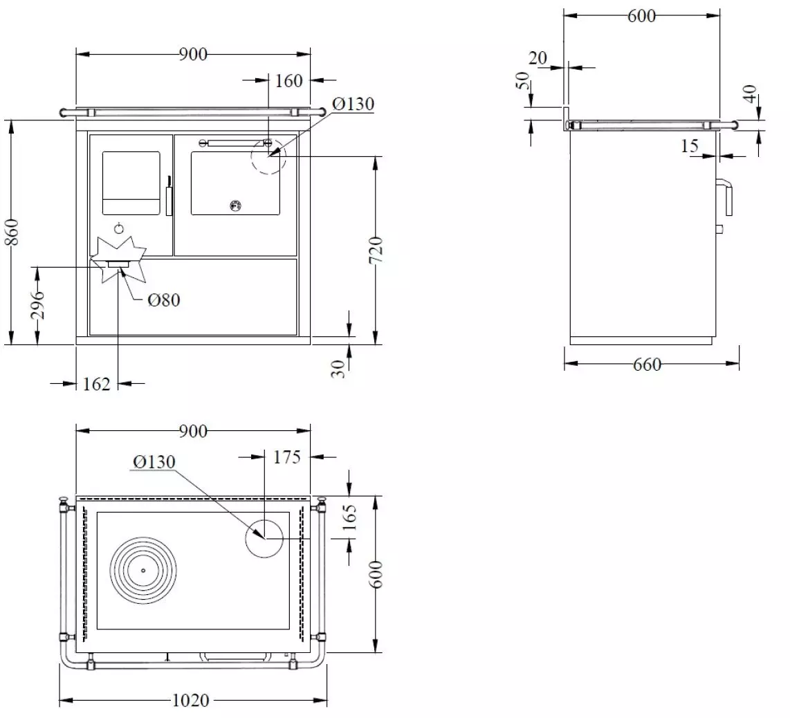 Wamsler Holzherd M 90 Schwarz â Bild 2
