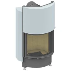 Schmid Kamineinsatz Ronda 5557 H, Türhöhe 57 Cm, Hochschiebbar