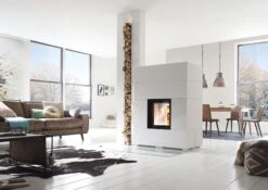 Durchsicht Kaminbausatz Speicher-Kamin Camina S7 Kurz Mit Kamineinsatz Lina TV 4551