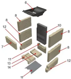 Glutbett Komplett Neu Zu Schmid Heizeinsatz SH 9 G