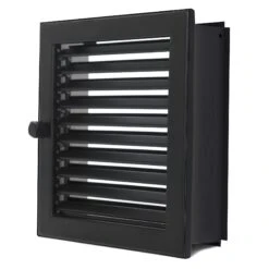 CB-tec Warmluftgitter Kamin Ofen Gitter Luftgitter Verstellbar 35 X 23 Cm Putzbündig, Schwarz Wgpb3523s