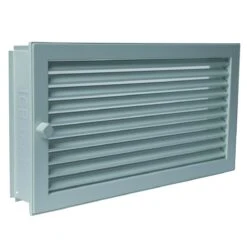 CB-tec Warmluftgitter Kamin Ofen Gitter Luftgitter Verstellbar 55 X 28 Cm Putzbündig, Weiß Wgpb5528w Extra Groß