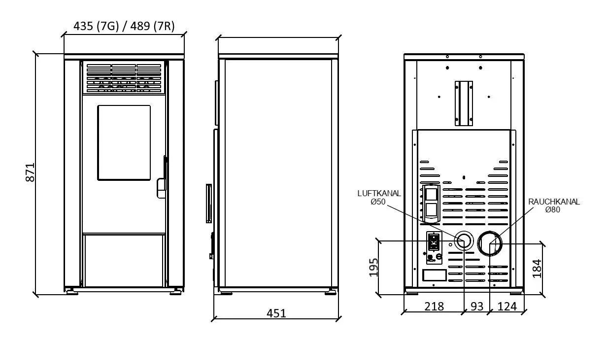 Westminster Pelletofen WPO 7R Bordeaux – Bild 2